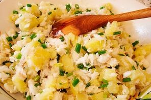 fish salad with potatoes for potency